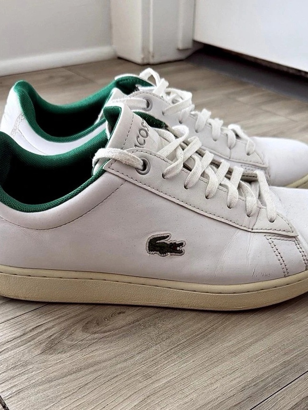 Lacoste Leather Sneakers White & Green